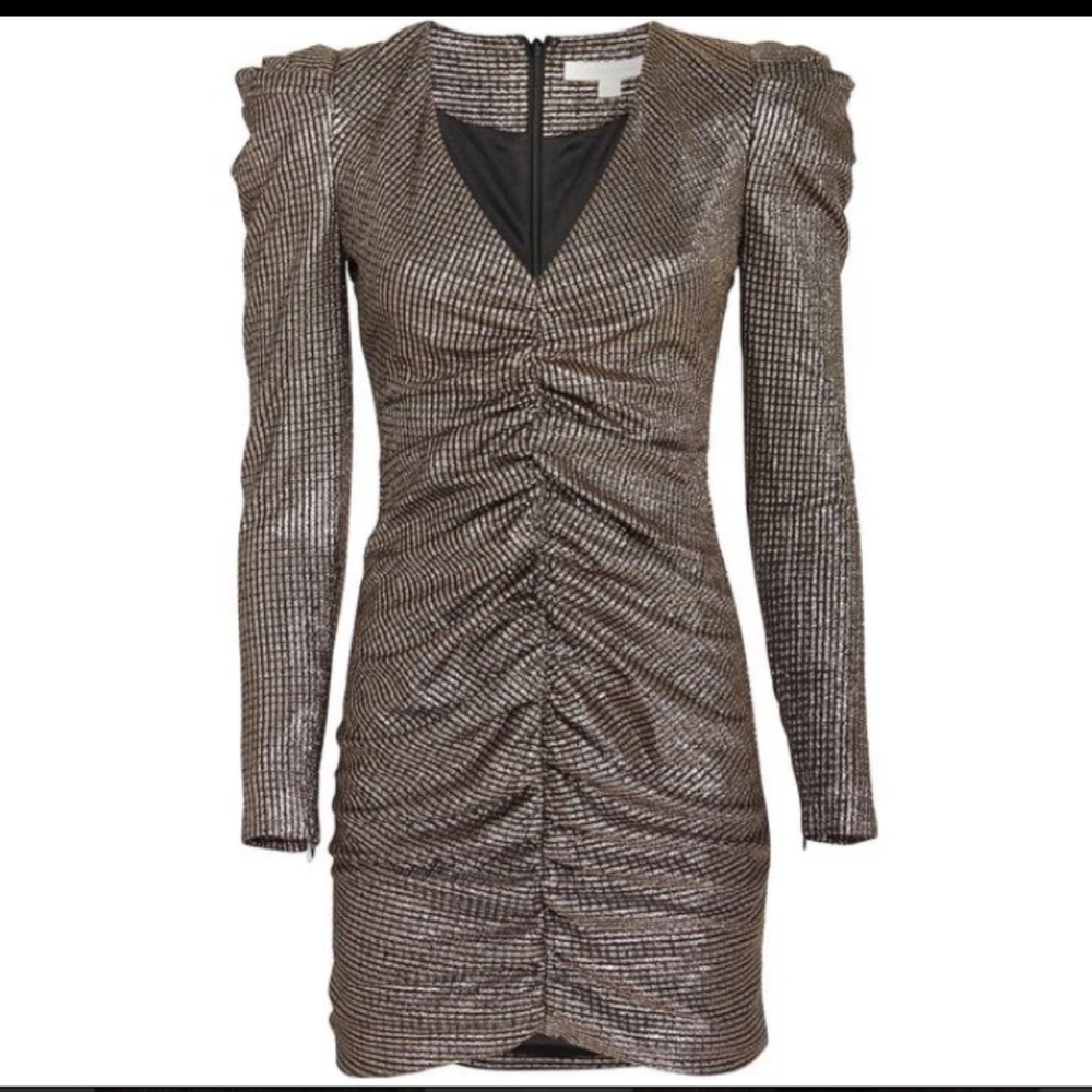 Jonathan Simkhai Lamè Puff Sleeve Dress